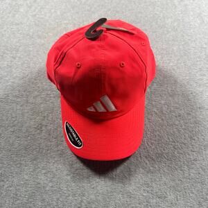 Adidas Aeroready Golf Hat Bright Red White Adjustable